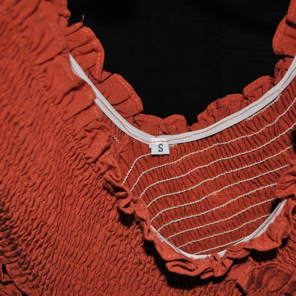 Burnt Orange Boho Maxi Dress - Picture 4 of 4